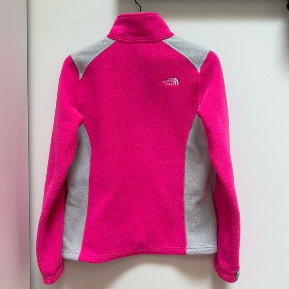 The North Face Fleece Bright Pink and Light Gray Size Medium - Picture 6 of 9